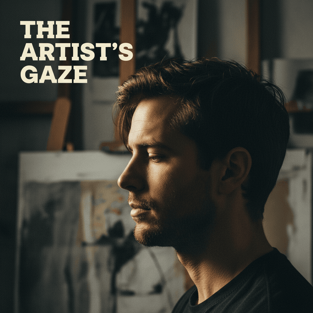 Creative portrait with dramatic editorial lighting