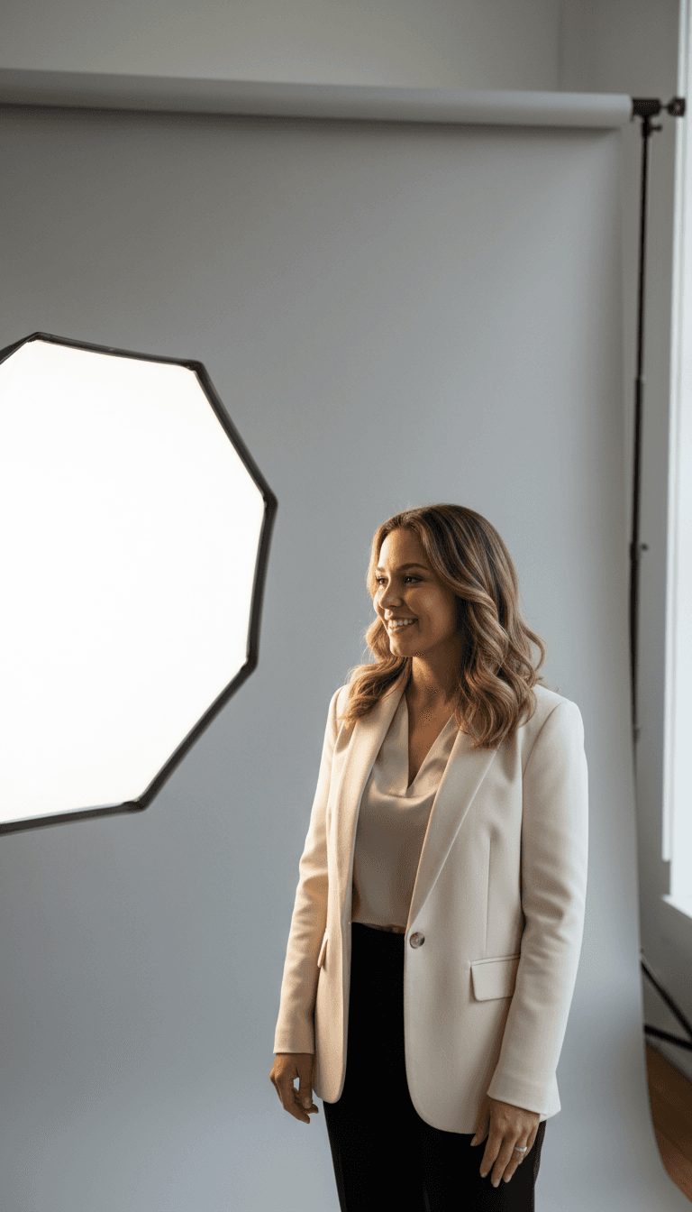 Client during professional portrait session